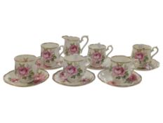 ROYAL ALBERT - AMERICAN BEAUTY - VINTAGE 20TH CENTURY PORCELAIN TEA SERVICE