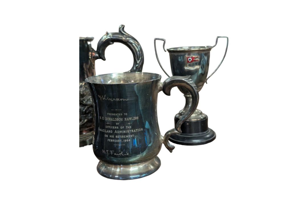 COLLECTION OF VINTAGE 20TH CENTURY SILVER PLATE TROPHIES & TANKARDS - Bild 2 aus 7