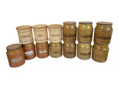 SHANNON POTTERY - COLLECTION OF 20TH CENTURY KITCHENALIA STORAGE JARS