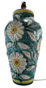 VINTAGE 20TH CENTURY STUDIO ART POTTERY FLORAL LAMP LIGHT