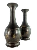 DAALDEROP, HOLLAND - ART NOUVEAU STYLE METAL VASES