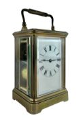 PARIS EARLY 20TH CENTURY BRASS CARRIAGE CLOCK