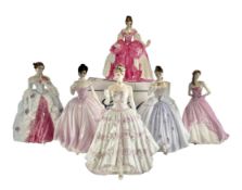 COALPORT - COMPTON & WOODHOUSE - SIX LIMITED EDITION BONE CHINA FIGURINES