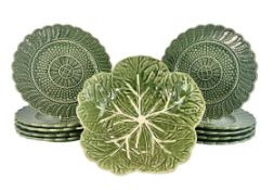 20TH CENTURY SELECTION OF PORTUGUESE MAJOLICA PLATES AND BOWL