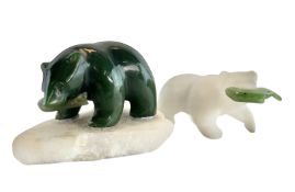 A 20TH CENTURY SET OF TWO BEAR FIGURES