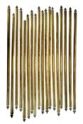 SET OF EIGHTEEN 19TH CENTURY VICTORIAN BRASS STAIR RODS
