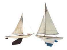 TWO VINTAGE 20TH CENTURY POND YACHTS