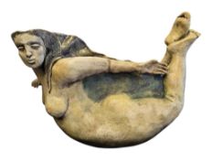 PAULINE LEE - 21ST CENTURY CONTEMPORARY STUDIO CERAMIC FEMALE FORM VASE / PLANTER