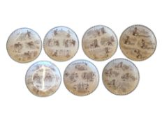 HB & CIE - COLLECTION OF 19TH CENTURY FRENCH TERRE DE FER IRONSTONE CHINA PLATES
