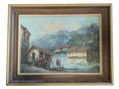 PABLO MATANIA (B. 1936) - LATE 20TH CENTURY LANDSCAPE OIL PAINTING ON CANVAS