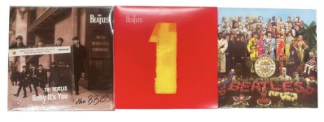 THE BEATLES - COLLECTION OF THREE LP VINYL RECORDS