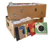 VINYL RECORDS - TWO BOXES OF ASSORTED VINTAGE VINYL 45S