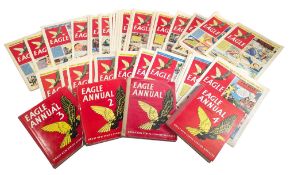 COMICS - COLLECTION OF VINTAGE 1950s EAGLE DAN DARE COMICS & ANNUALS