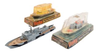 DIECAST - x3 VINTAGE DINKY TOYS BOATS No. 671, 678 & 675