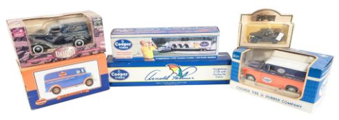DIECAST - x6 COOPER TIRES ADVERTISING & OTHER DIECAST MODEL VEHICLES