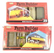 BRITAINS - x2 VINTAGE BOXED FARM BUILDER SETS