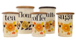 CROWN DEVON - MID CENTURY RETRO KITCHEN STORAGE JARS
