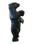 NORTH AMERICAN INUIT TRIBAL CARVED STONE BEAR