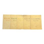 FIVE 1950S ROLLS ROYCE BULLETIN MAGAZINES