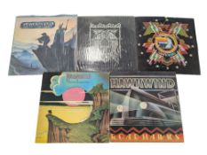 HAWKWIND - FIVE LATE 20TH CENTURY LP VINYL RECORDS