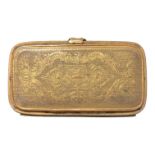 19TH CENTURY FRENCH GILT BRASS CIGAR CASE