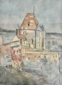 DUGALD SUTHERLAND MACCOLL (SCOTTISH) - THE CITADEL, DIEPPE, WATERCOLOUR ON PAPER