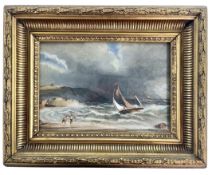 LATE 19TH / EARLY 20TH CENTURY OIL ON CANVAS MARITIME PAINTING