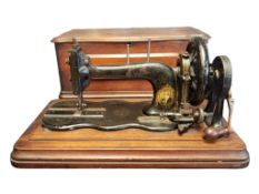 EARLY 20TH CENTURY VINTAGE BRADBURY & CO SEWING MACHINE