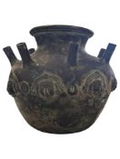 19TH CENTURY BRONZE GREEK MULTI SPOUT HYDRIA WATER JUG