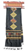 VINTAGE ASIAN FABRIC SILK WALL HANGING TAPESTRY