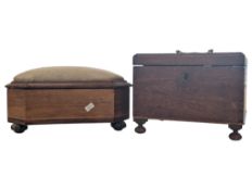 19TH CENTURY GEORGE III MAHOGANY BOX & ANOTHER