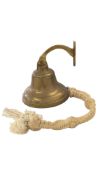 VINTAGE 20TH CENTURY WALL MOUNT BRASS BELL