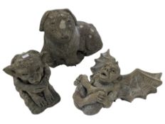 COLLECTION OF MODERN OUTDOOR STONE STATUES