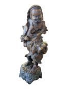 EARLY 20TH CENTURY CHINESE CARVED WOODEN FIGURE