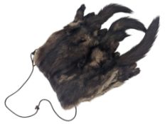 20TH CENTURY VINTAGE MINK FUR HAND WARMER / MUFF