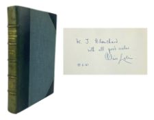 LYLE, OLIVER - 1941 TECHNOLOGY FOR SUGAR REFINERY WORKERS, SIGNED COPY, BUMPUS BINDING