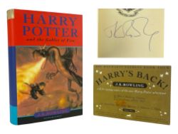 ROWLING, J. K. - 2000 HARRY POTTER AND THE GOBLET OF FIRE, SIGNED, FIRST EDITION