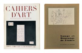 1937 CAHIERS D'ART 12E ANNÉE - & PICASSO'S SONGE ET MENSONGE DE FRANCO
