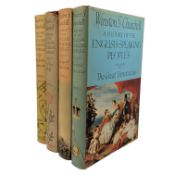 CHURCHILL, WINSTON - 1956-8 HISTORY OF THE ENGLISH-SPEAKING PEOPLE, FIRST EDITIONS