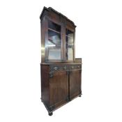 19TH CENTURY VICTORIAN MAHOGANY LIBRARY BOOKCASE CUPBOARD