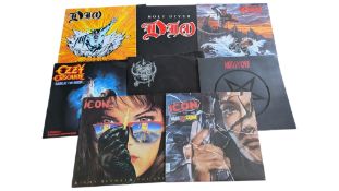 COLLECTION OF EIGHT 1980S HEAVY METAL LP VINYL RECORDS