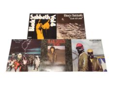 BLACK SABBATH - FIVE HEAVY METAL LP VINYL RECORDS