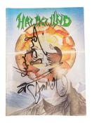HAWKWIND - SIGNED 1984 EARTH RITUAL UK TOUR PROGRAMME & TICKET STUB