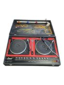 VINTAGE 1970S LINEAR SUPER SEVENTY DISCO TWIN DECK DJ CONSOLE