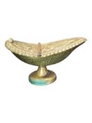 EARLY 20TH CENTURY BRASS LITURGICAL INCENSE BOAT / BURNER
