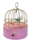 MID CENTURY BIRD AUTOMATON MUSICAL JEWELLERY BOX