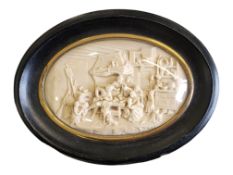 19TH CENTURY VICTORIAN MEERSCHAUM DOMESTIC SCENE PLAQUE