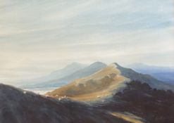 PETER KNUTTEL (1945-2023) - UNTITLED MOUNTAINS - WATERCOLOUR ON PAPER