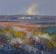 VELVICHE (JORGE BELLVER) - UNTITLED FIELD IN BLOSSOM - OIL ON PAPER