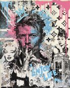 YUVI (B. 1978) - ENJOYING LIFE - MIXED MEDIA ON CANVAS